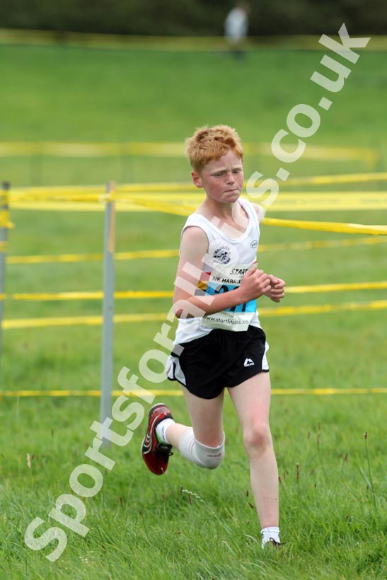 Blue white top, North-East Harriers League, Cramlington